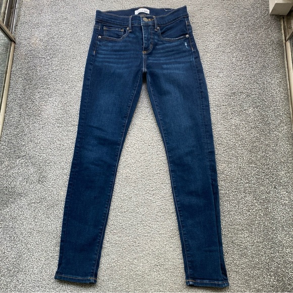 Loft Modern Skinny Jeans Dark Wash  Stretch Rise 8” Inseam 26” Zip Fly 25 Petite - Picture 2 of 7